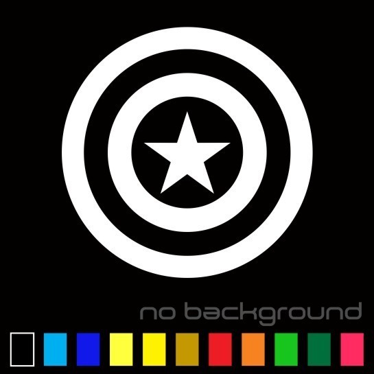 Capitan America Sticker Vinyl Decal Avengers Shield Car Window Wall Decor Truck