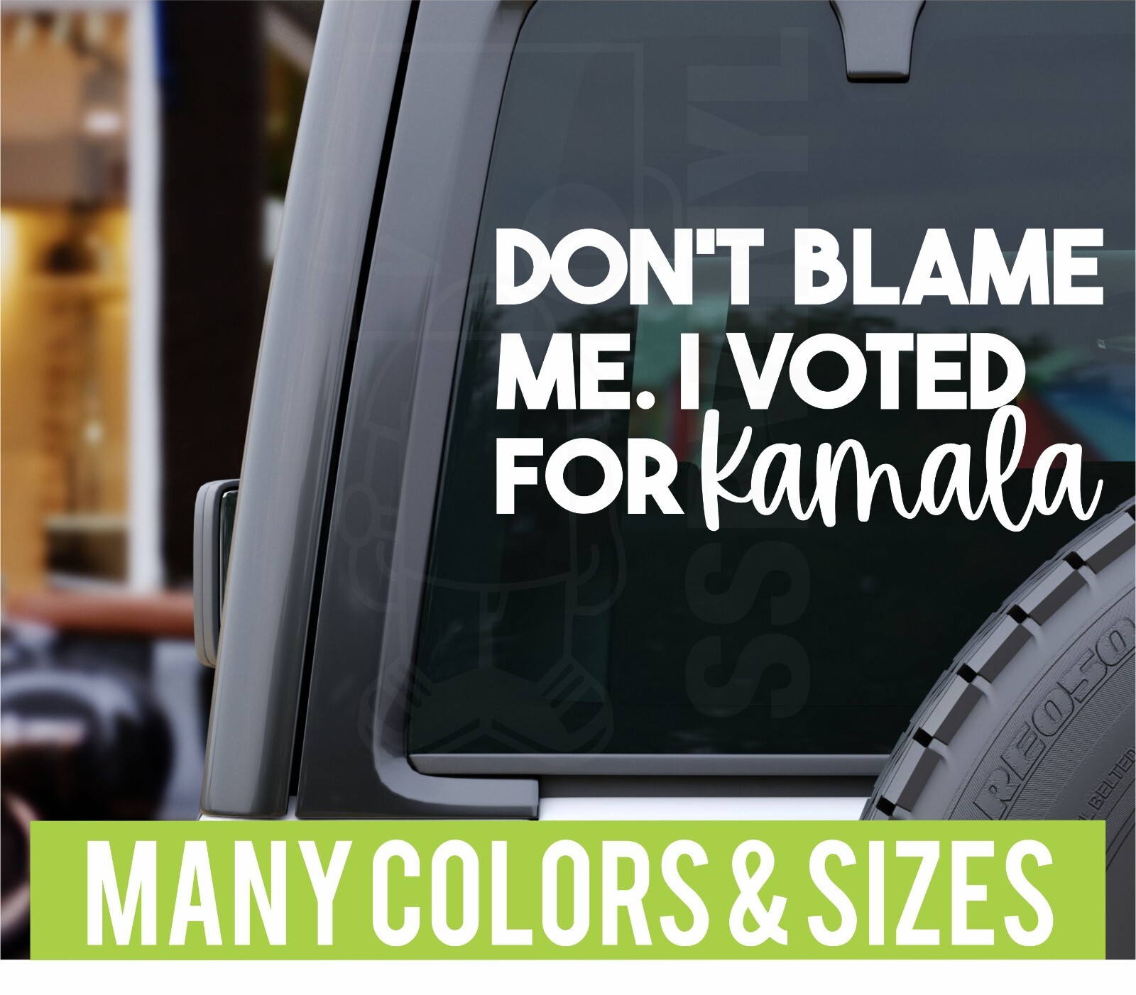 Dont Blame Me I Voted For Kamala Planner Car Vinyl Decal Sticker