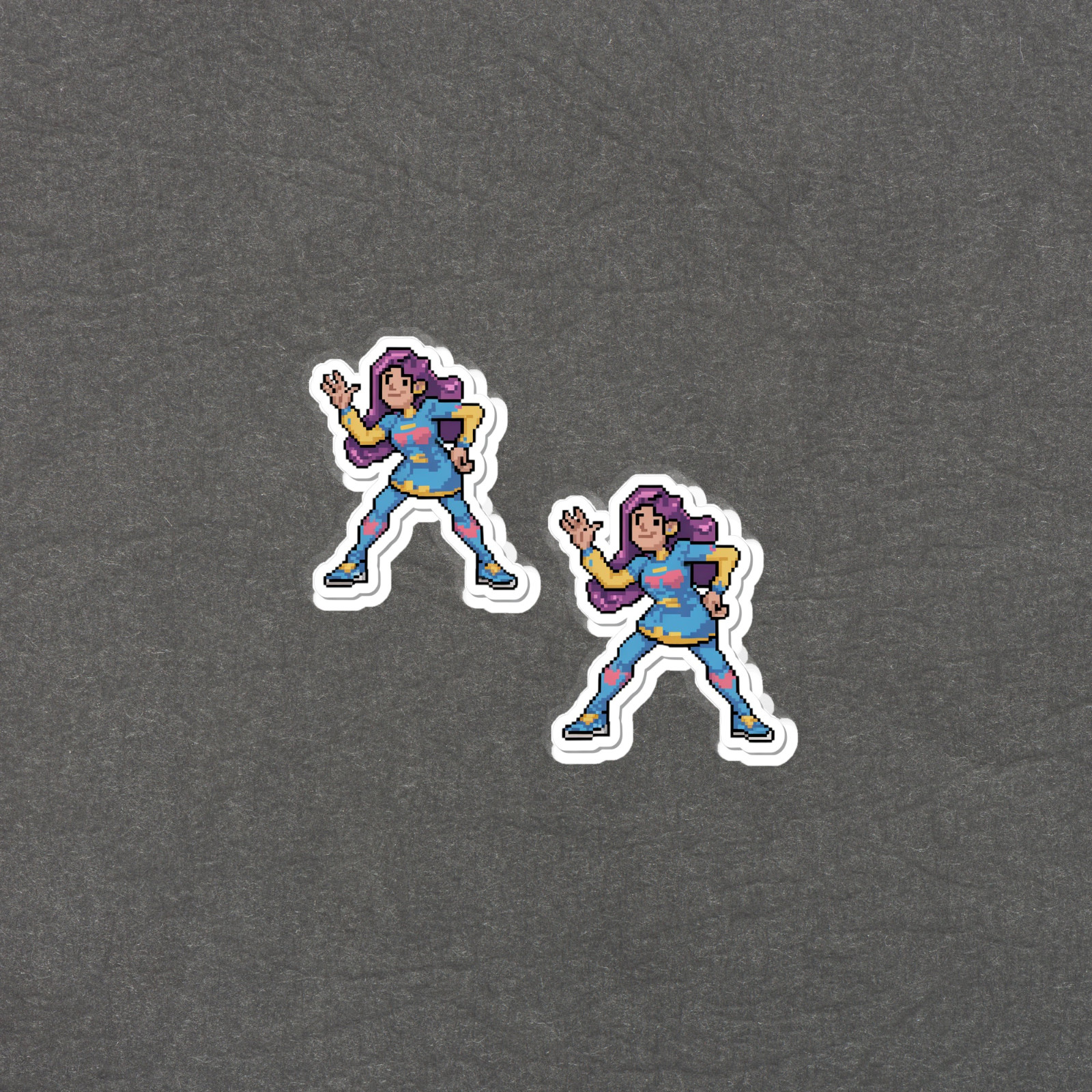 Pixel Art Character Sticker Set Retro Gaming Vinyl Decal #6391