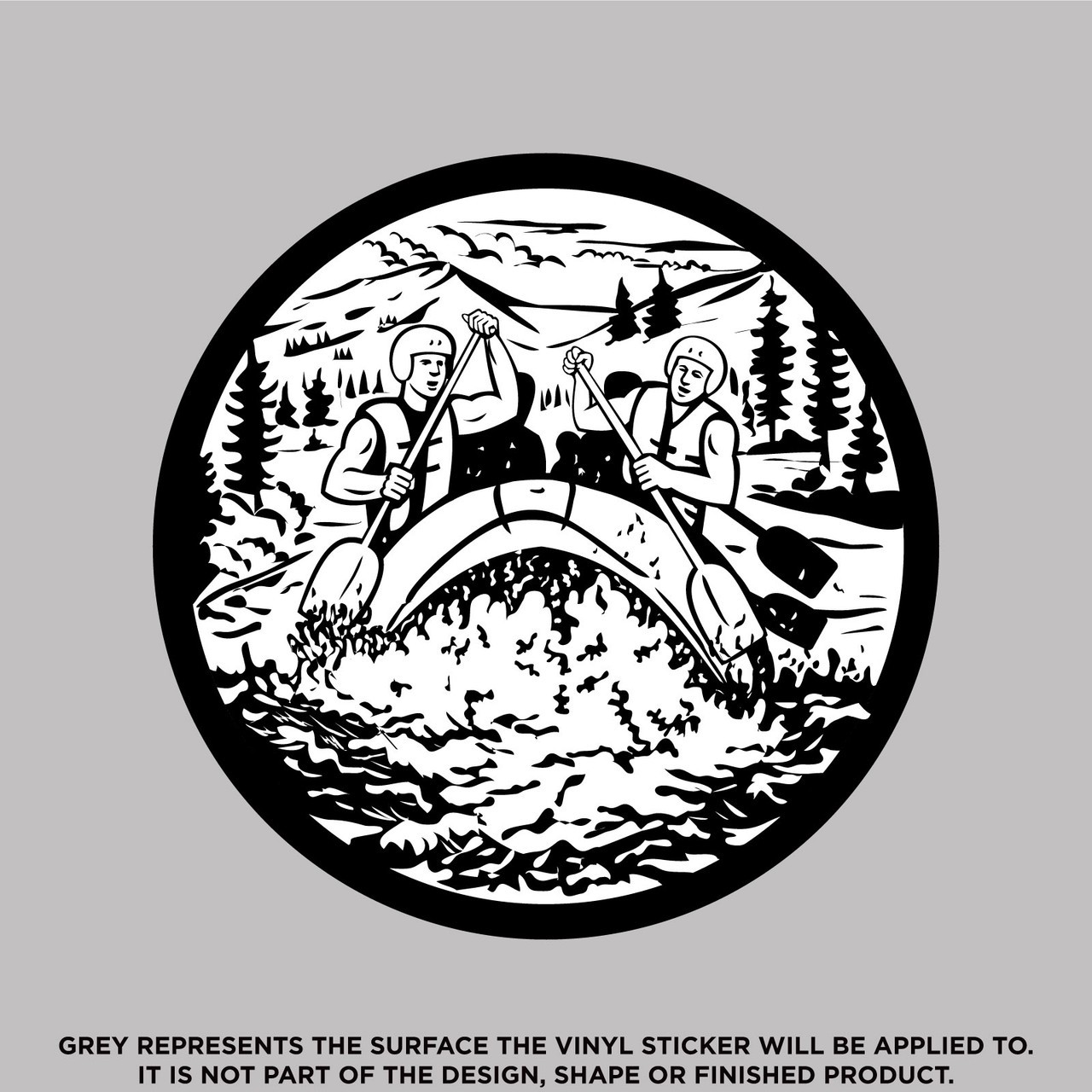 White Water Rafting, Outdoor Vinyl Sticker Decal