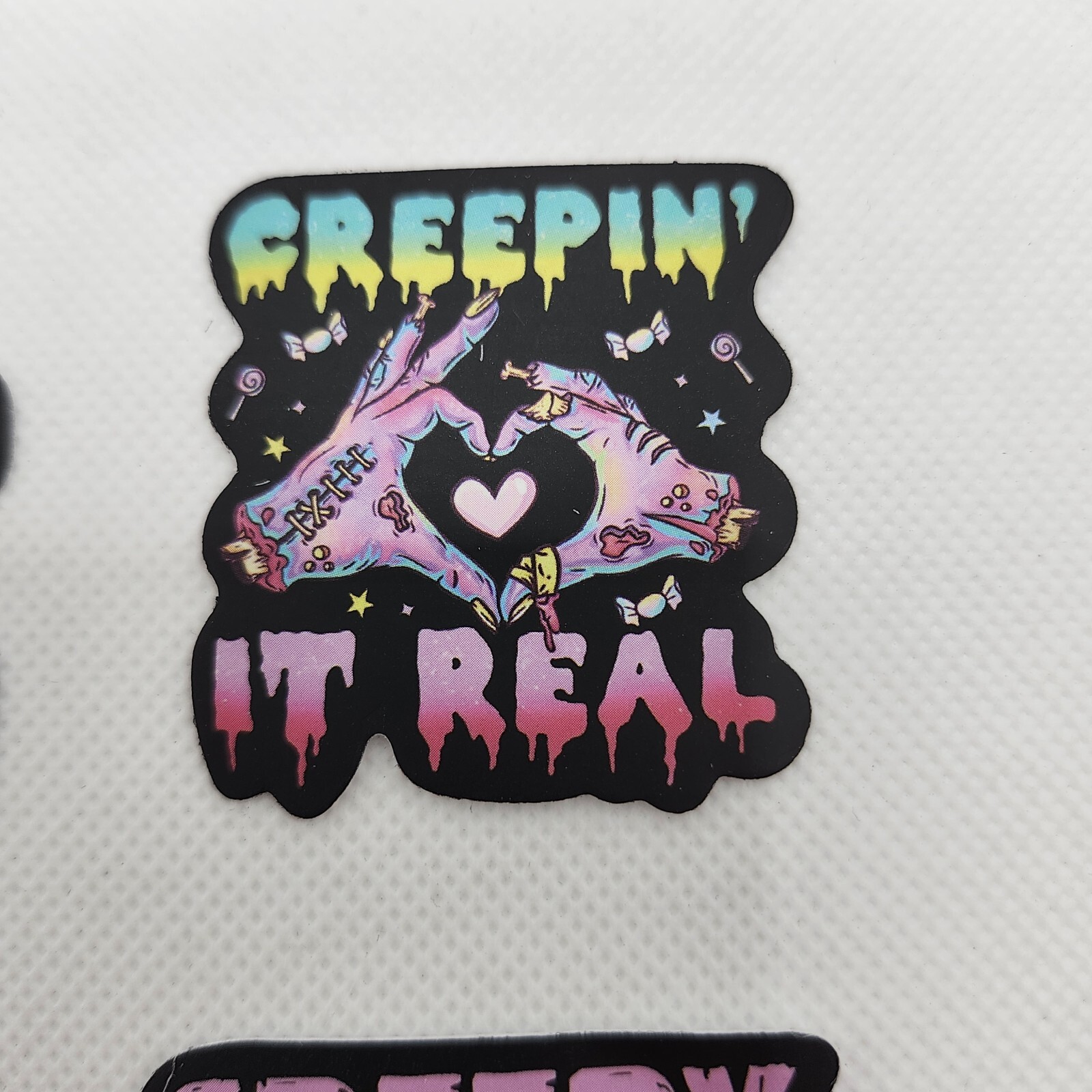 Lot Of 9 Morbid Goth Creepy Cute Dark Pastel Vinyl Waterproof Stickers Quotes