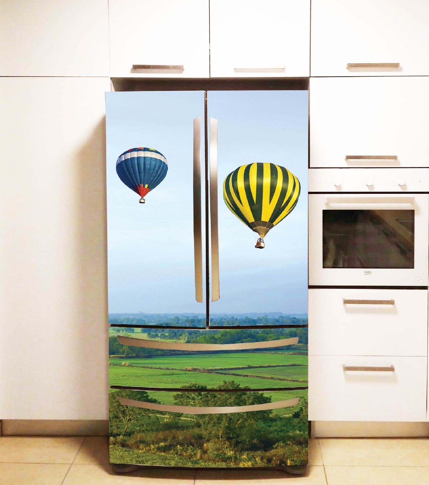 Nature Contact Paper Fridge Wrap, Waterproof Vinyl Cover