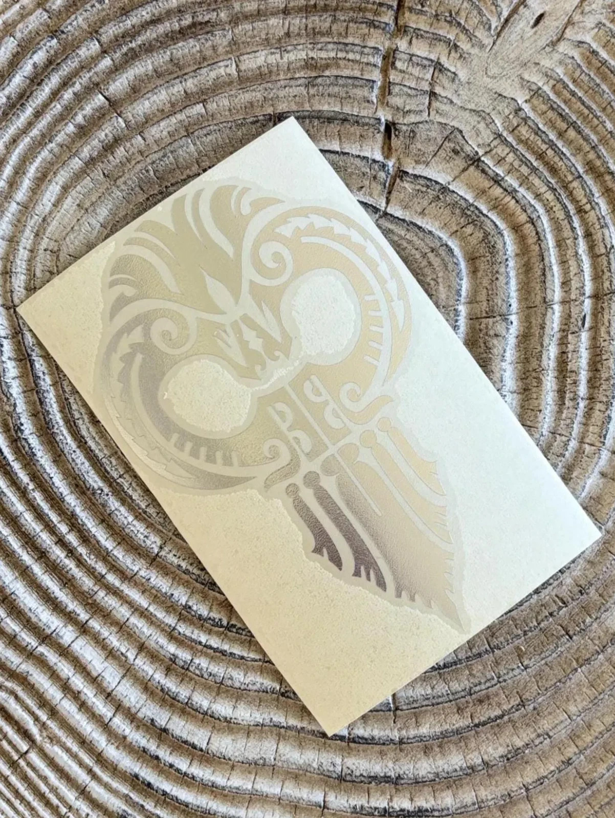 Hawaiian 6" Chrome Ikaika Warrior Helmet Vinyl Car Truck Window Decal Sticker