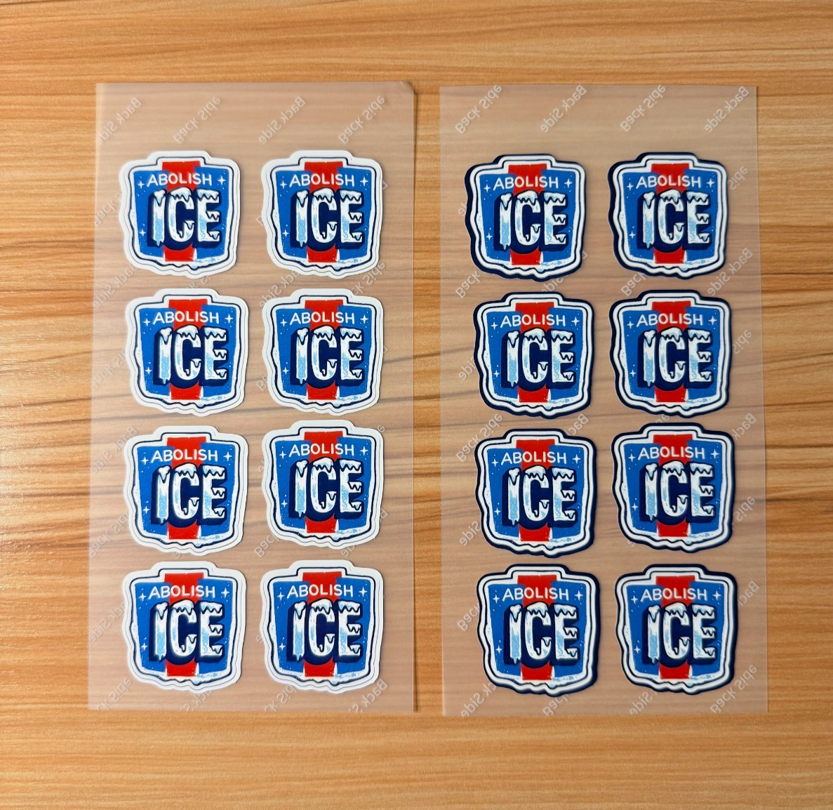 ABOLISH ICE Waterproof Stickers 8 pk Decals Car Bumper Laptop Gas Pump 1.5"