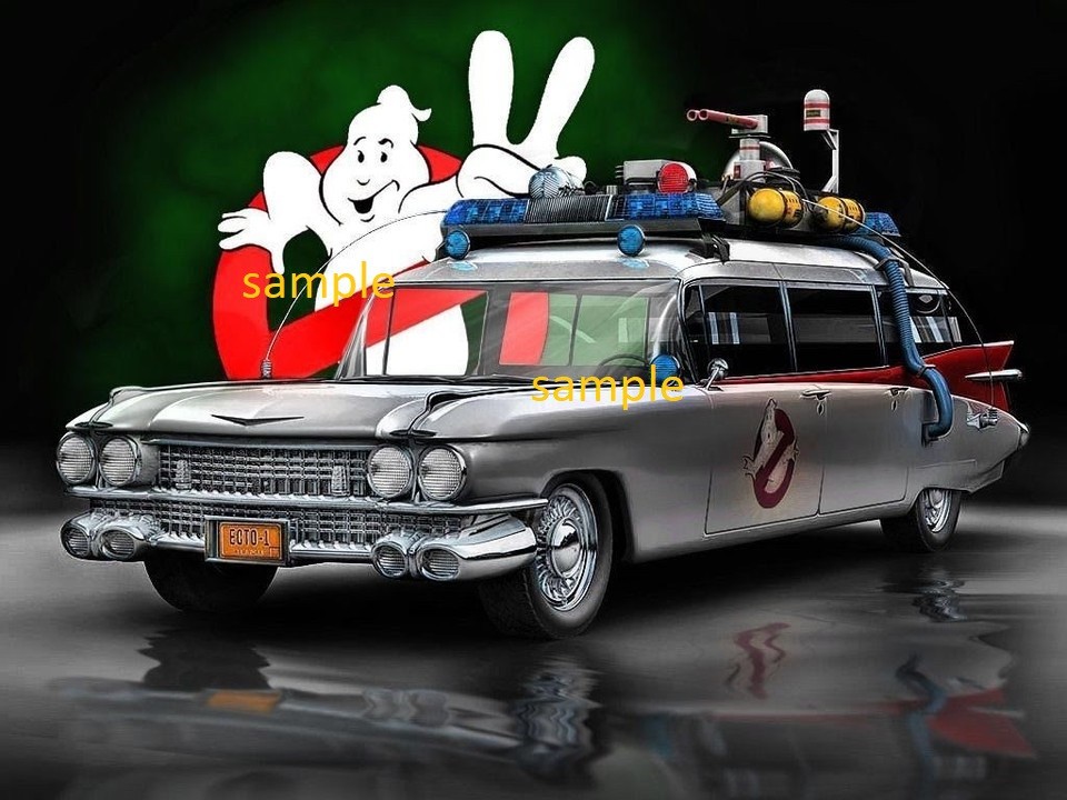GHOSTBUSTERS GLOSSY MAGNET REFRIGERATOR CHRISTMAS MAN CAVE GAG GIFT ECTO 1