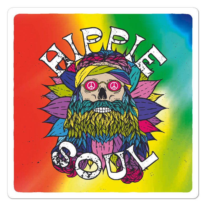 Hippie Soul, Vinyl Decal Sticker, Indoor Outdoor, 3 Sizes, #9602