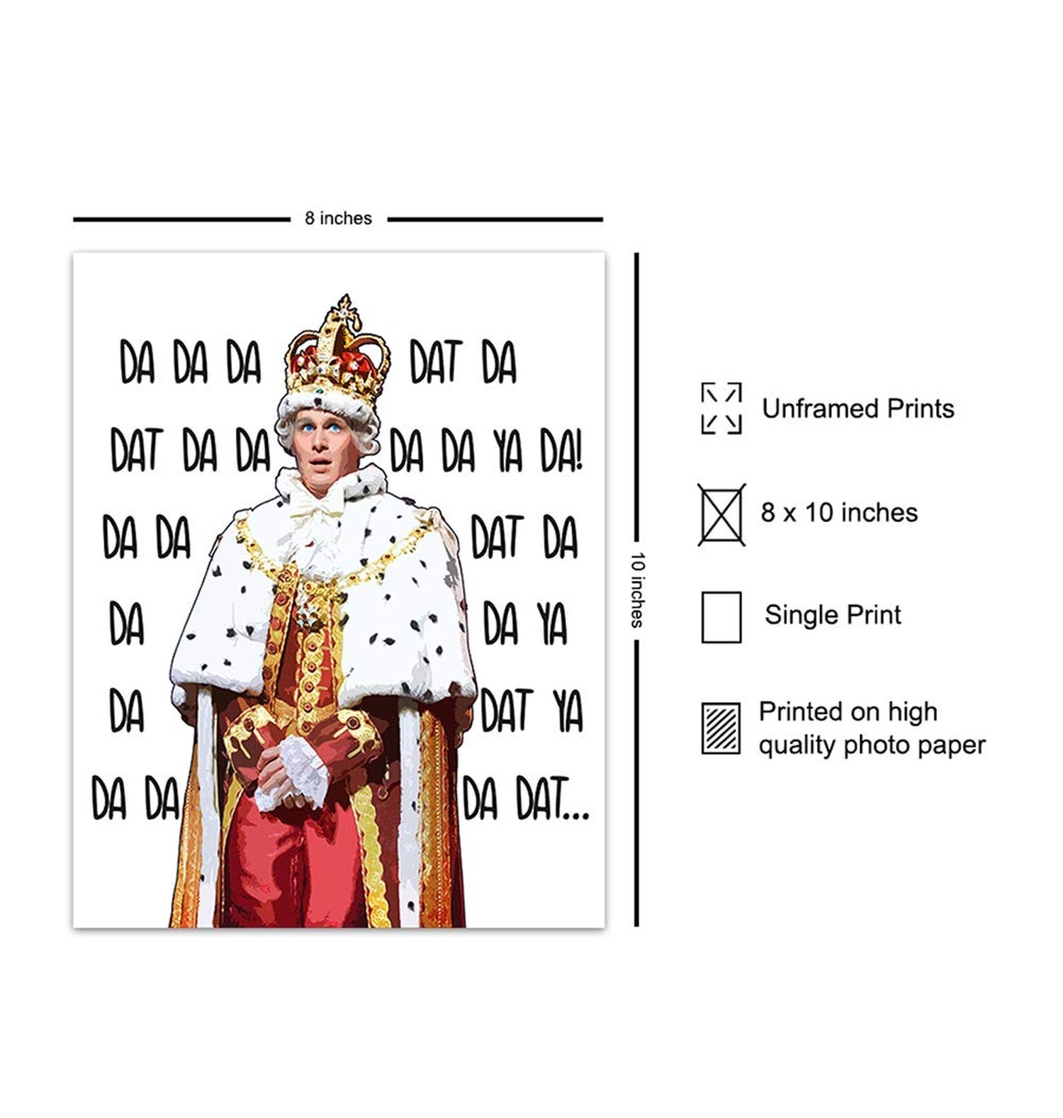 Merch Wall Art – King George Poster Print Home Decor – Musical Merchandise – …