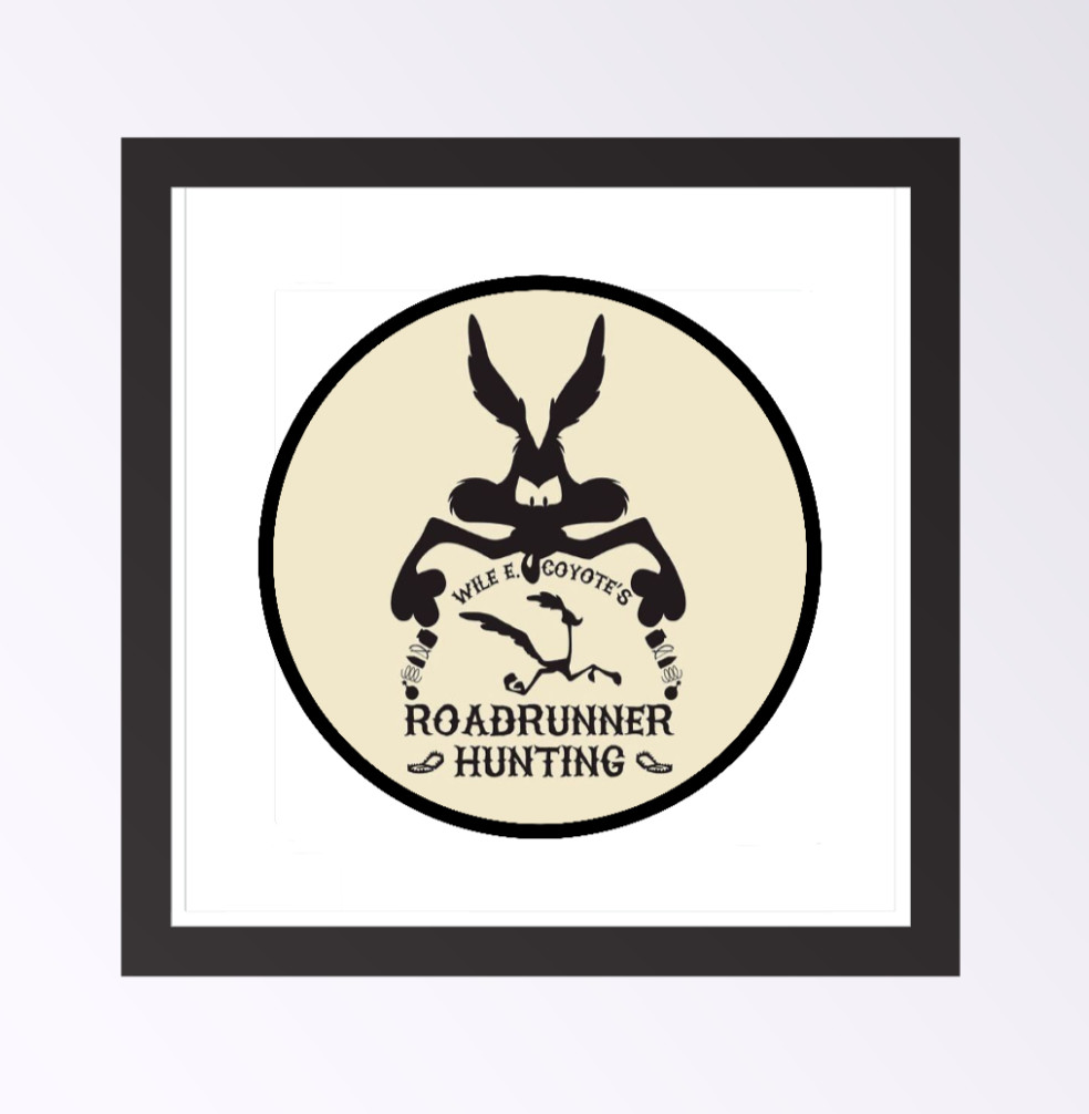 Wile E (RR Hunting) – 4" Handmade Vinyl Decal Vehicle Laptop Cooler Tumbler 26