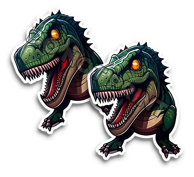Dinosaur T-Rex Stickers Tyrannasorus Rex Stickers Die Cut Decals M33012 Set of 2