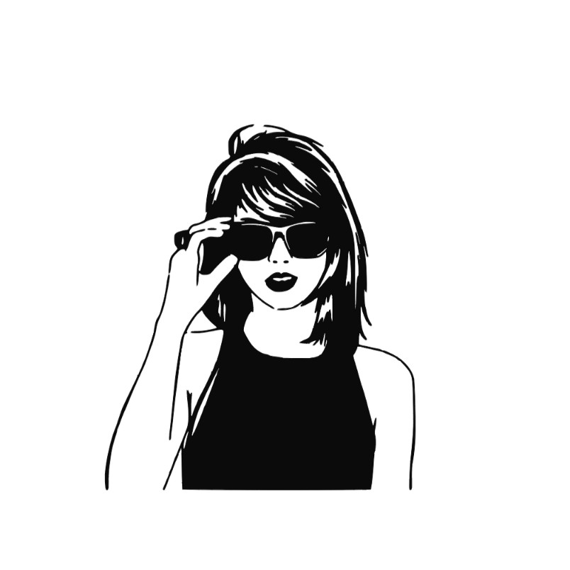 Taylor Swift Vinyl Decal Sticker -Multiple Colors & Sizes- FREE SHIPPING