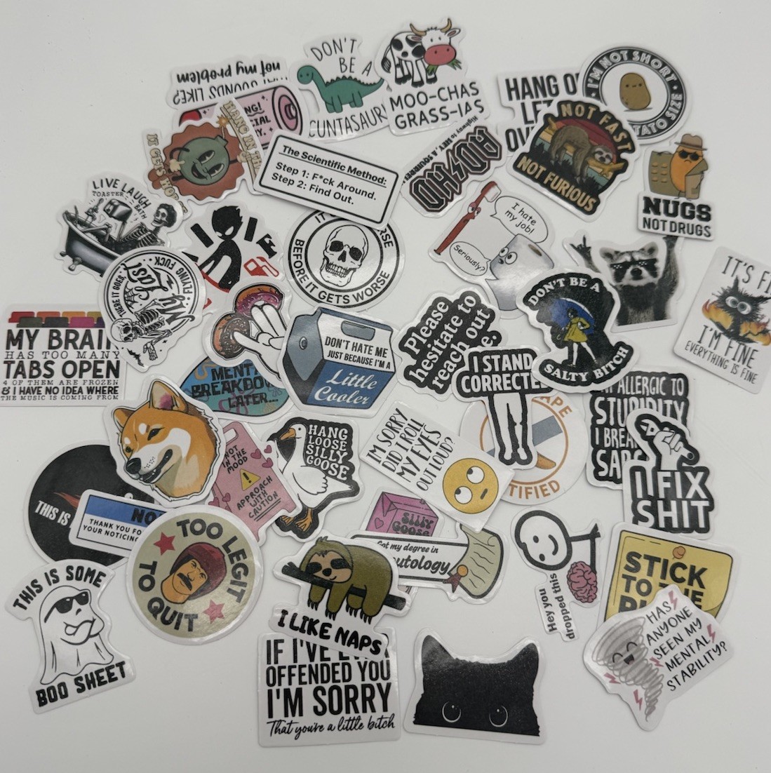 Bulk Lot 130 Funny Stickers Adult Novelty Sarcastic Fathers Day Dad Joke Humor