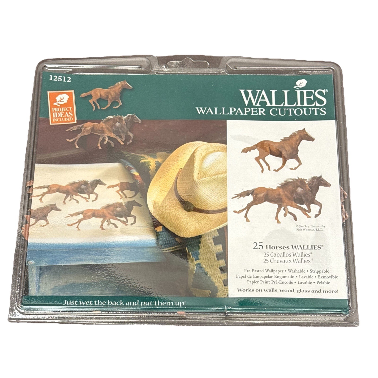 New Wallies Horse Pre Pasted Wallpaper Paper Cutouts 25 Count Removable 12512