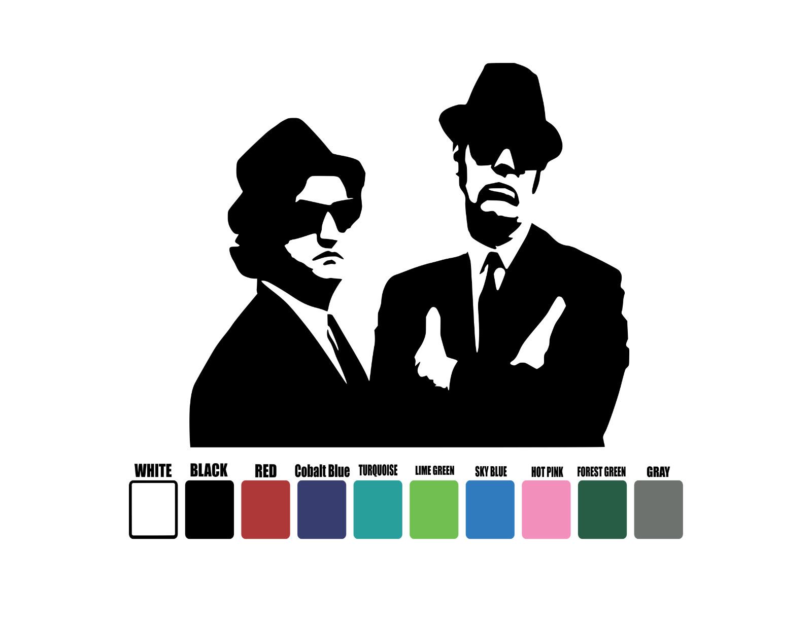 Blues Brothers John Belushi Dan Aykroyd vinyl decal sticker Car Truck Laptop Wal