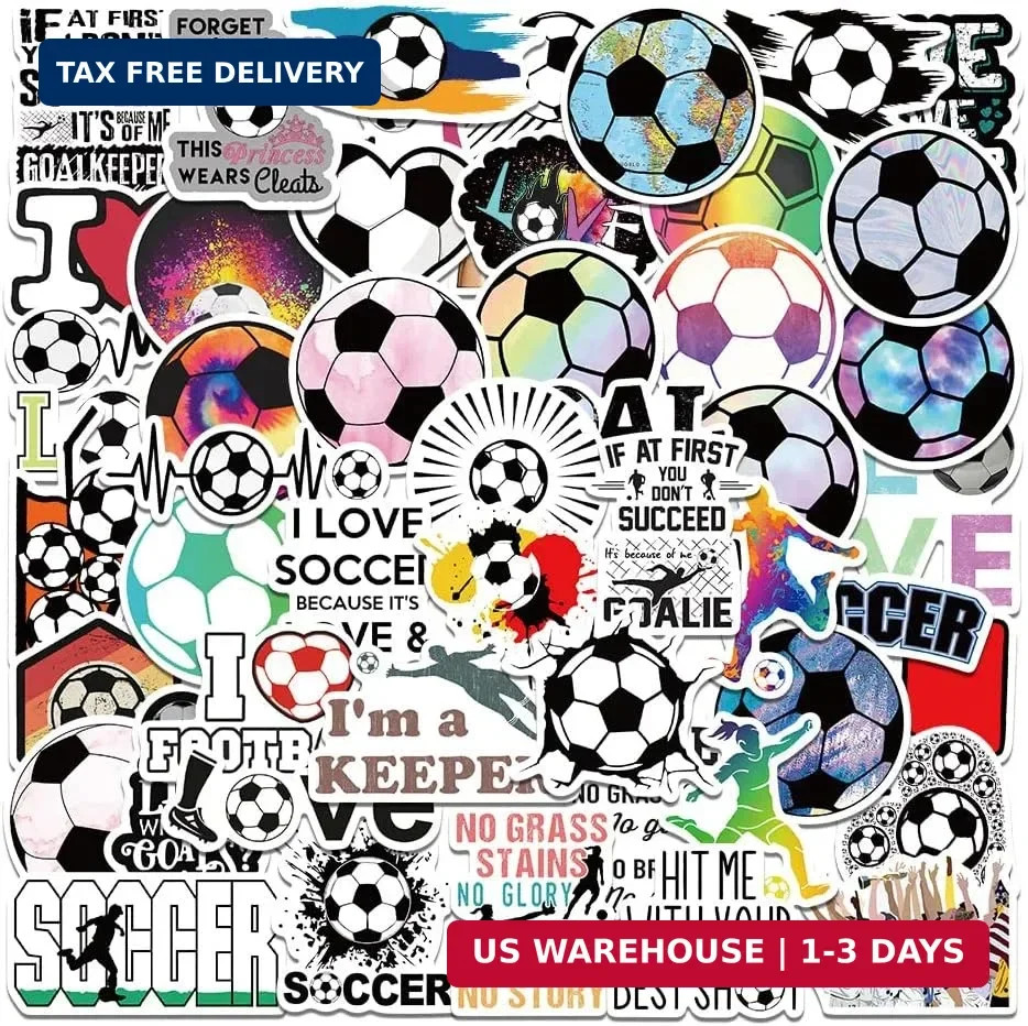 200 PCS World Cup Football Soccer Stickers Soccer Sports Stickers Vinyl Waterpro