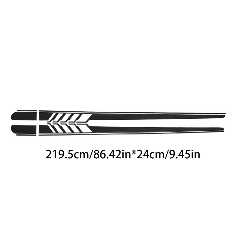 2Pcs Auto Body Decoration Stickers Universal Side Stripe Stickers Auto Accessory