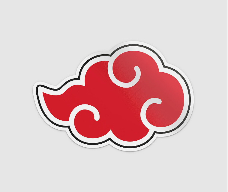 Naruto Anime Akatsuki Cloud sticker Logo laptop vinyl decal