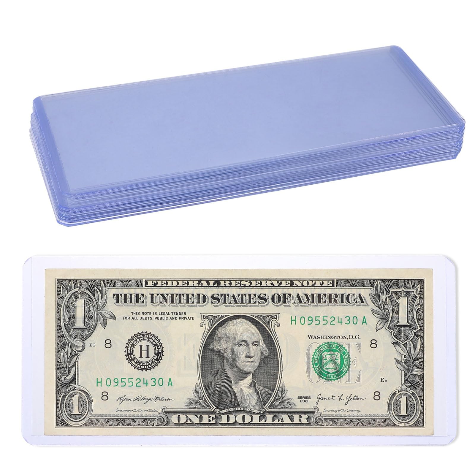 Prasacco 6 Packs Clear Dollar 17.3 x 7.5 cm / 6.81 x 2.95 in, transparent