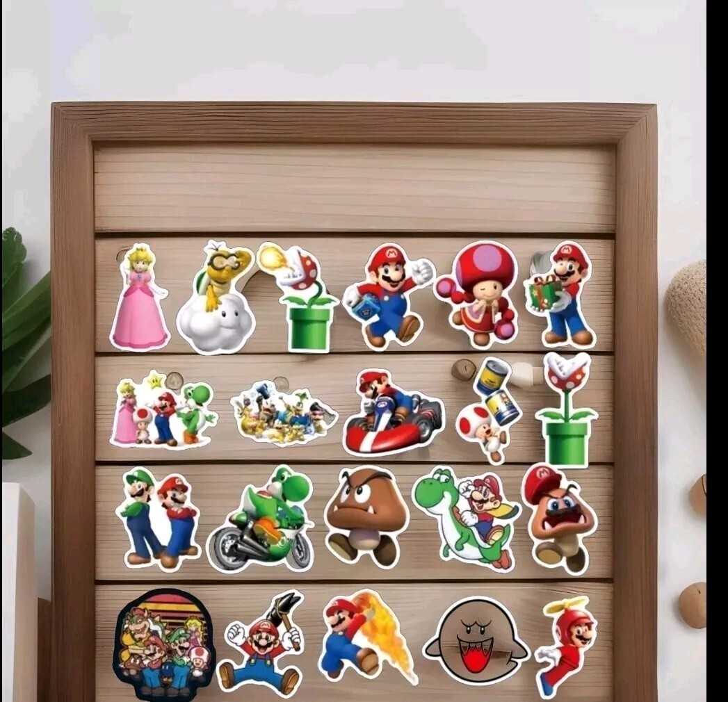 10pc Super Mario Sticker Lot Collectible Video Game Stickers