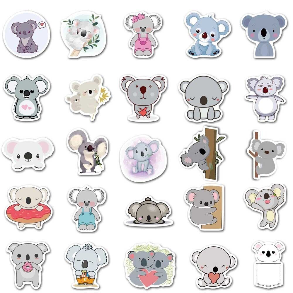 KOALA Vinyl Stickers [B] AUSTRALIA Animals BEAR ~Waterproof WATER BOTTLE Decals