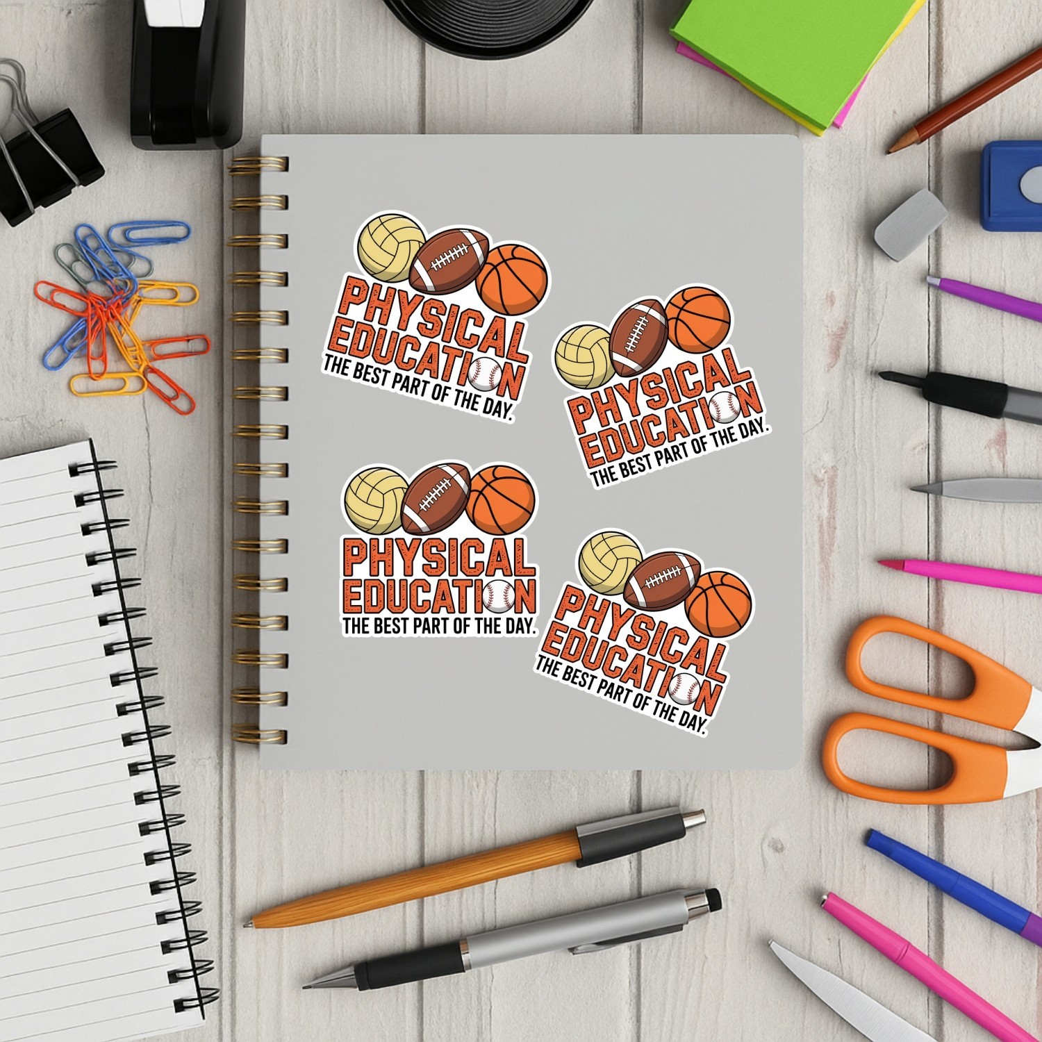 4PCS PE Teacher Stickers The Best Part of the Day Funny Vinyl Decal