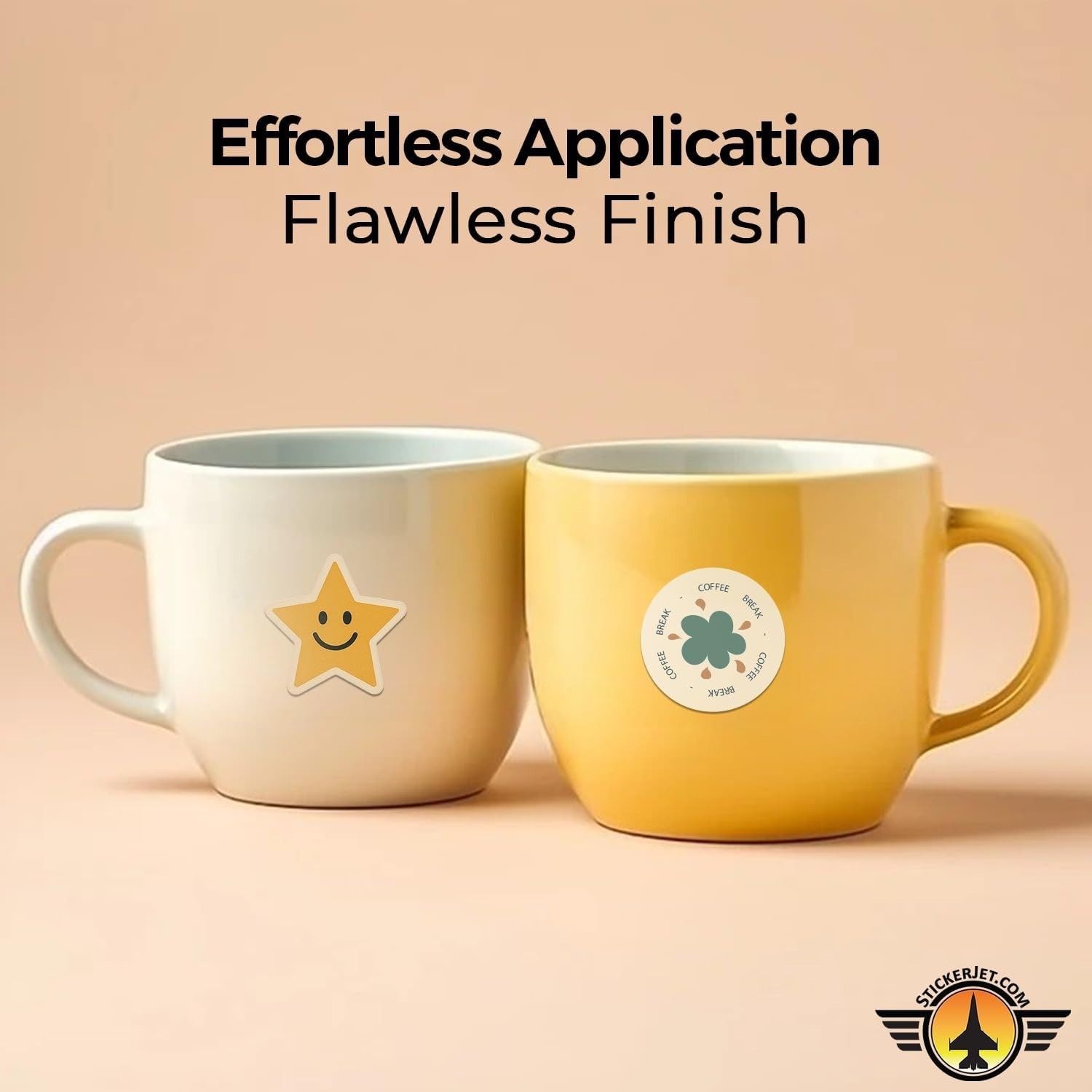 StickerJet Custom Stickers – Your Logo, Photo, or Text – Individually Cut, Vinyl