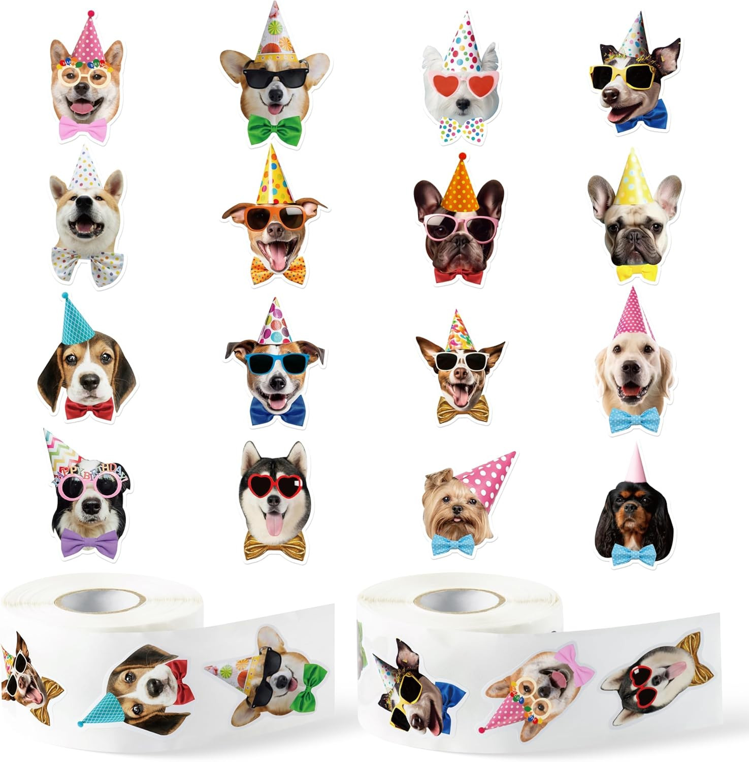 Watercolor Bird Sticker Rolls – 1000 Pcs Waterproof Vinyl Animal Stickers