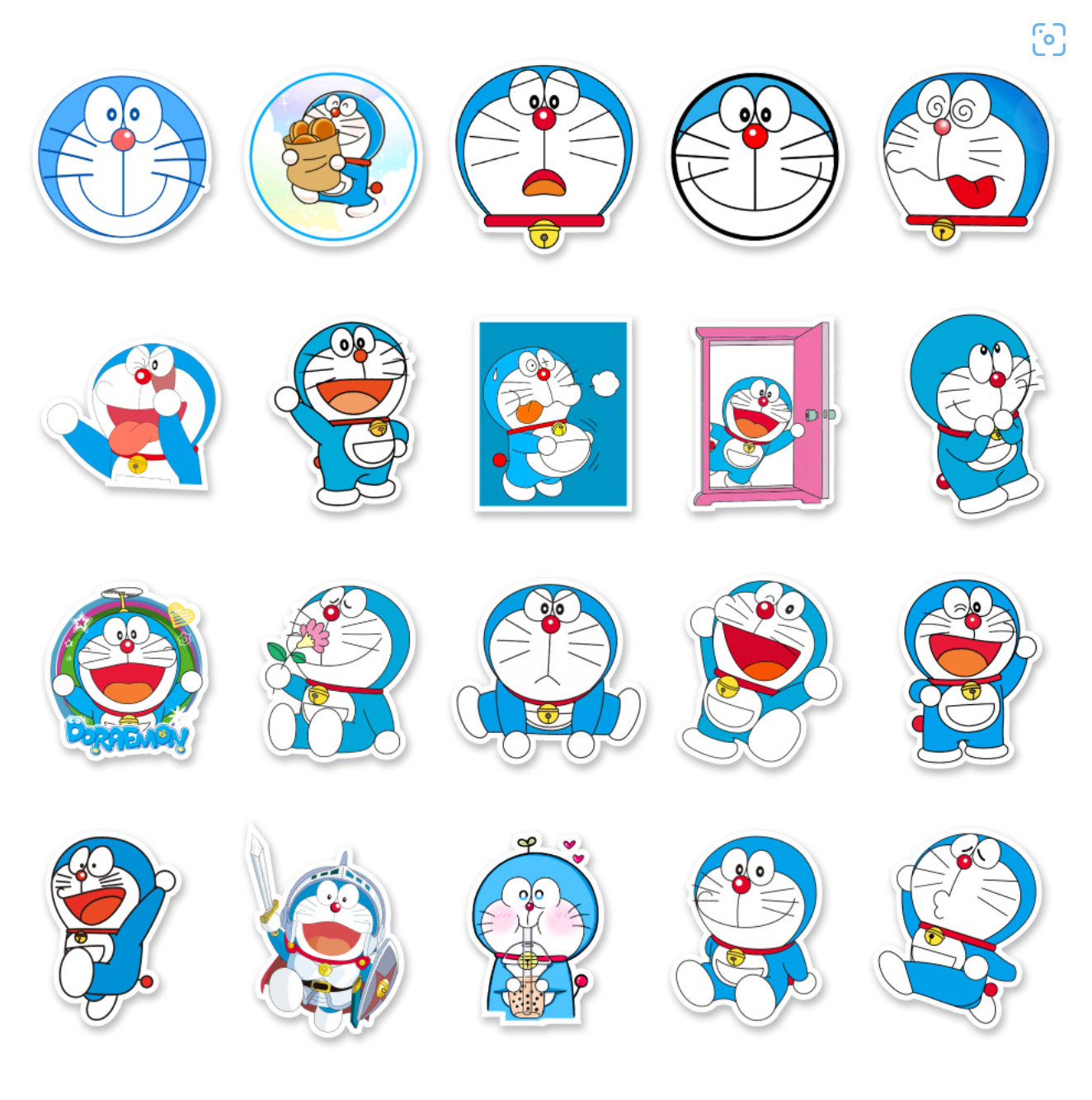50 Pcs Stickers Doraemon Anime Skateboard Car Laptop Bottle Bomb Graffiti Vinyl