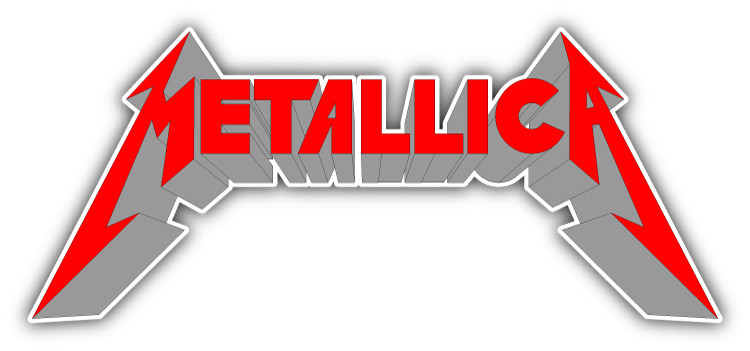 Metallica Logo Car Bumper Sticker Decal – 3", 5", 6" or 8"