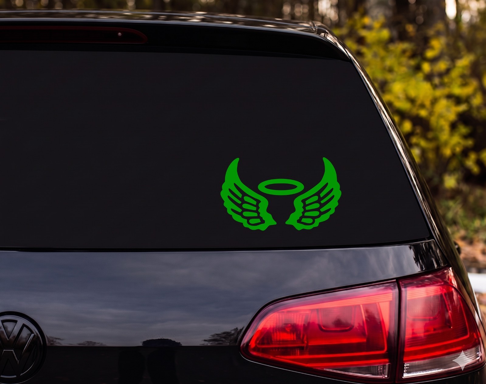 Angel Wings Halo Die Cut Vinyl Decal Custom Car Laptop | Memorial Gift