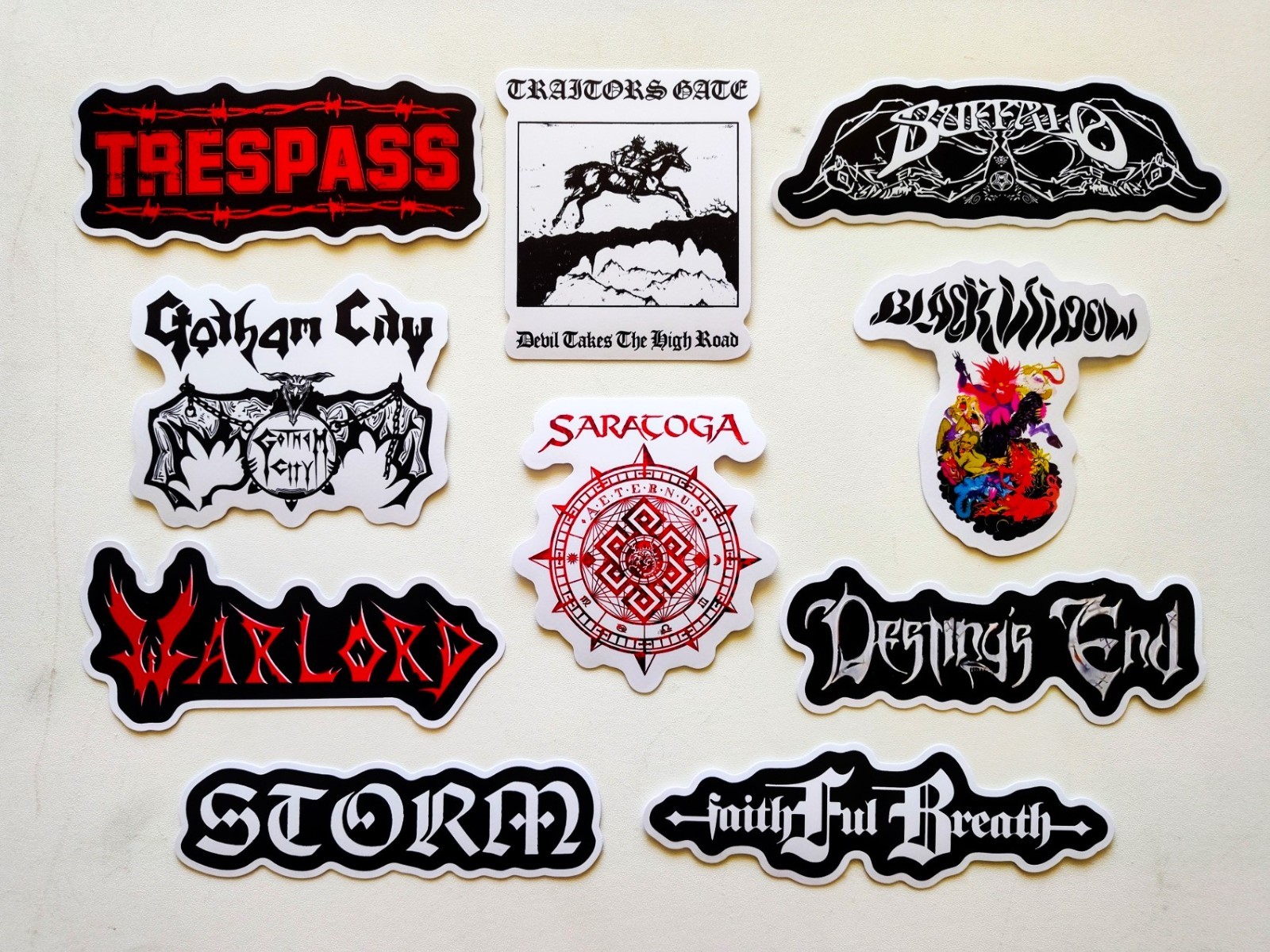 Heavy Metal Sticker Pack (10) Set 10 Storm Gotham City Tresspass Buffalo Warlord
