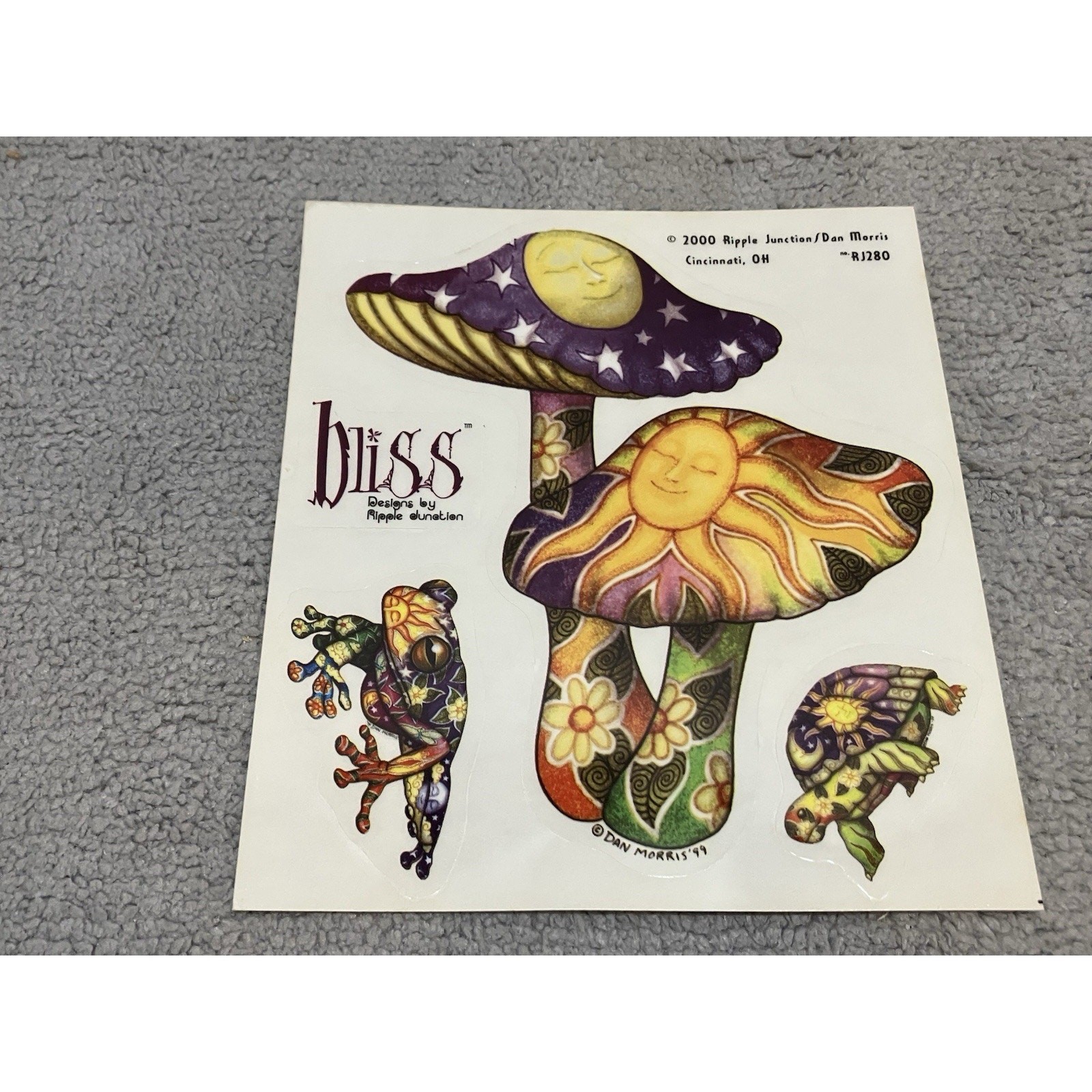 Ripple Junction Bliss Sticker Decal Window Computer Lot of 4 Dan Morris Art 1999