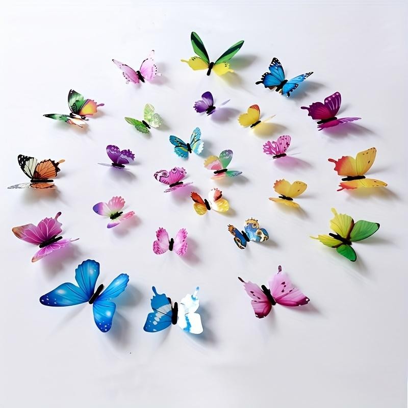 12PCS 3D Luminous Butterfly Wall Stickers DIY Home Room Decors Gift