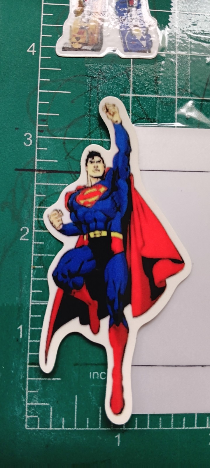 DC X SUPERMAN STICKER X VYNIL HIGH-GLOSS DIE-CUT STICKER X 3X2 INCHES STICKER