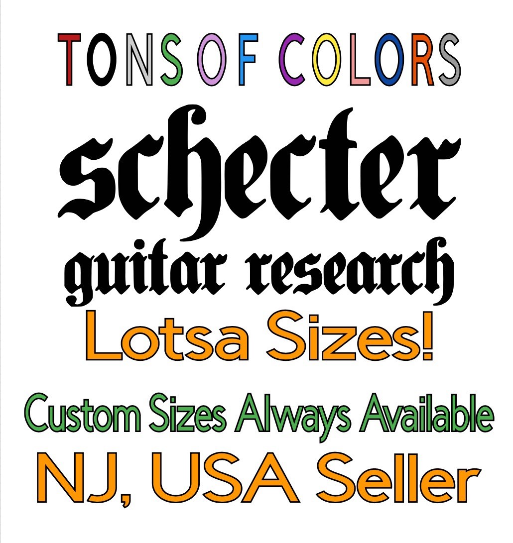 Schecter Guitar Research Die Cut Vinyl Decal Rock Music Heavy Metal Electric