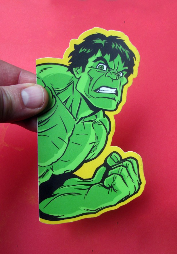 Peeking HULK Vinyl Sticker 80s Marvel Truck Car Laptop Avengers Decal