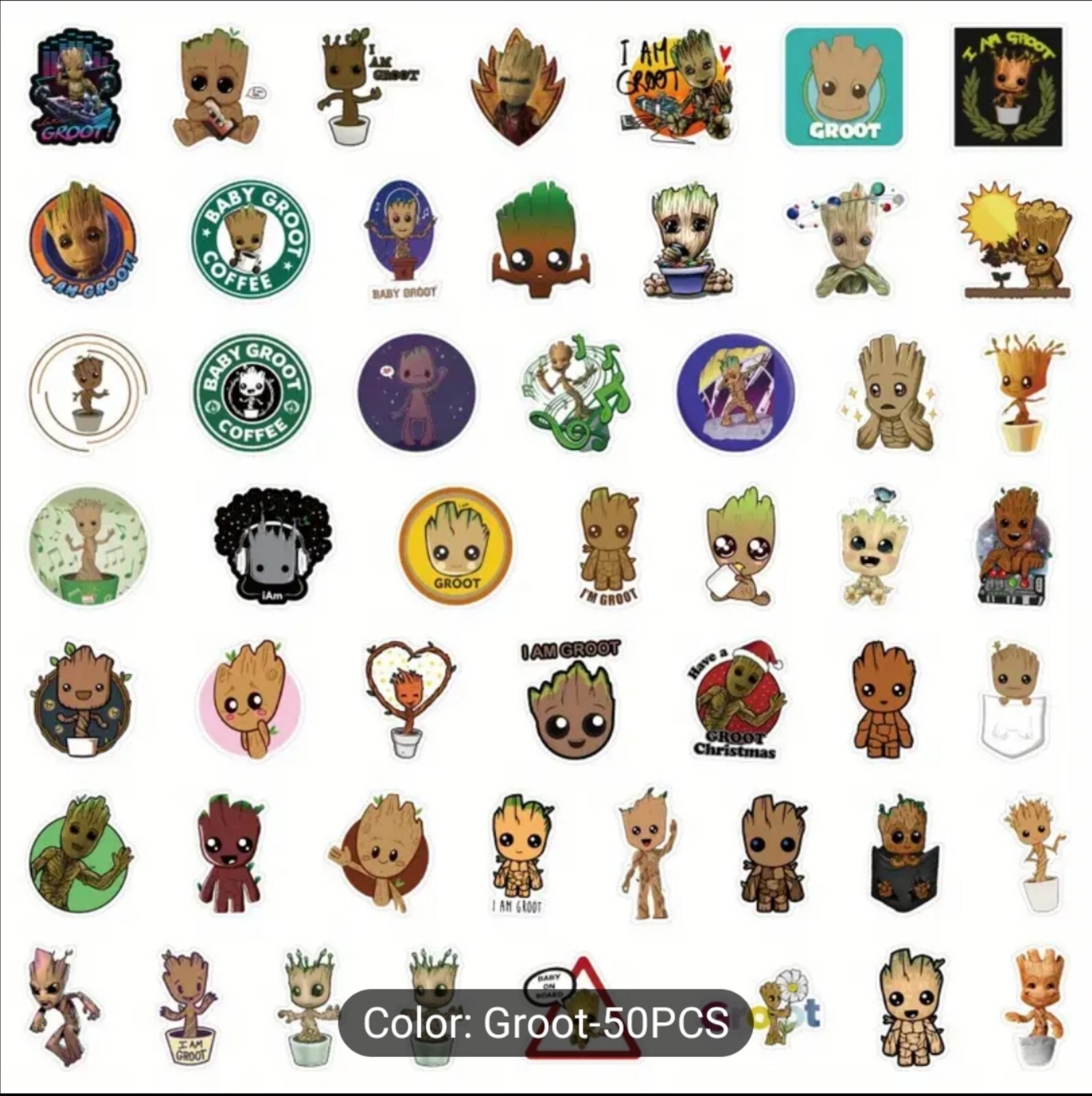 10 PCS Marvel Guardians Of The Galaxy Groot (Unofficial) Stickers BRAND NEW