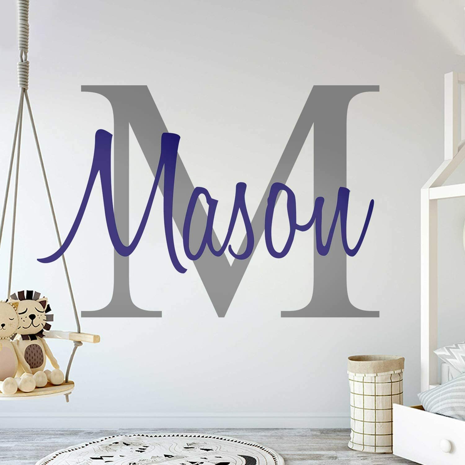 Customize Your Name & Initial For Baby – Wall Decal for Home Bedroom Decoration
