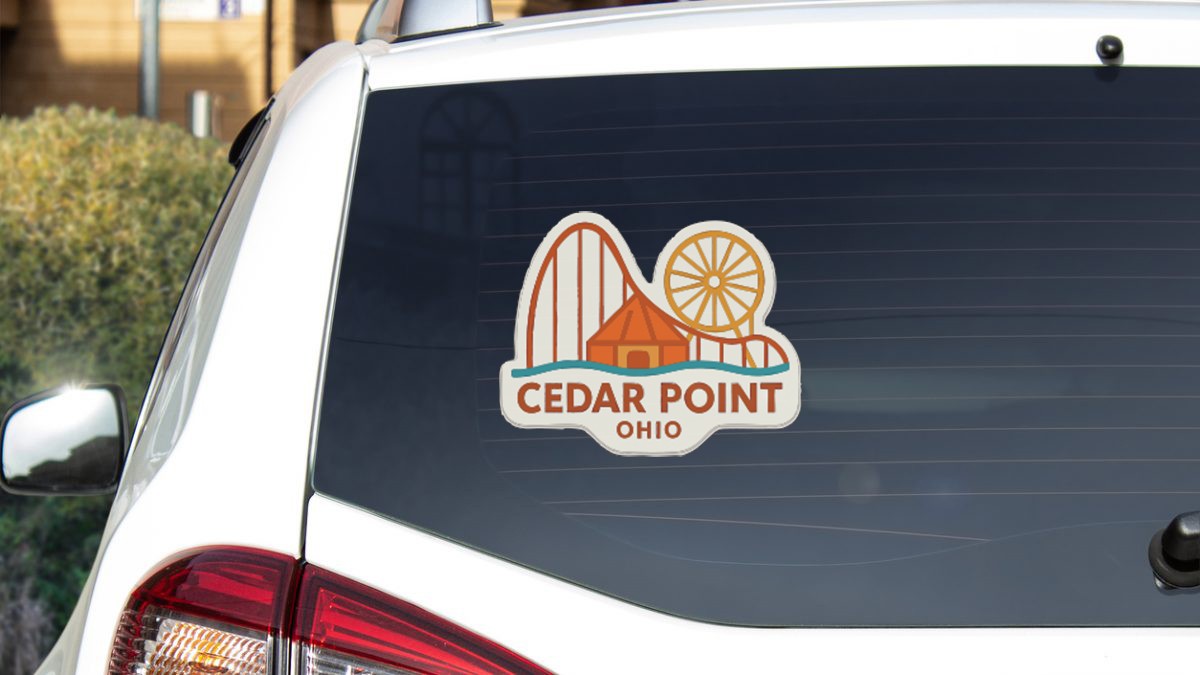 Cedar Point Ohio Sticker Decal Vinyl Die-Cut Symbolic Landmark Design