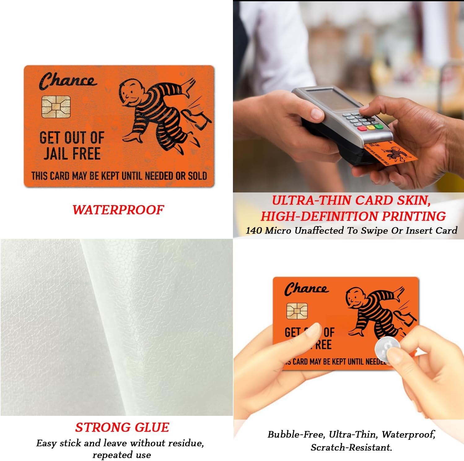 4 Pack Matte Black Credit Card Skin Decal Set Minimalist Stealth 4X Cover