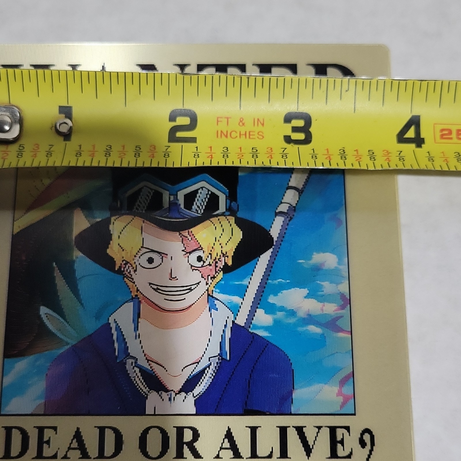 One Piece WANTED Poster 3D Sticker Sabo, Monkey D. Luffy, Portgas D. Ace 5"x4"
