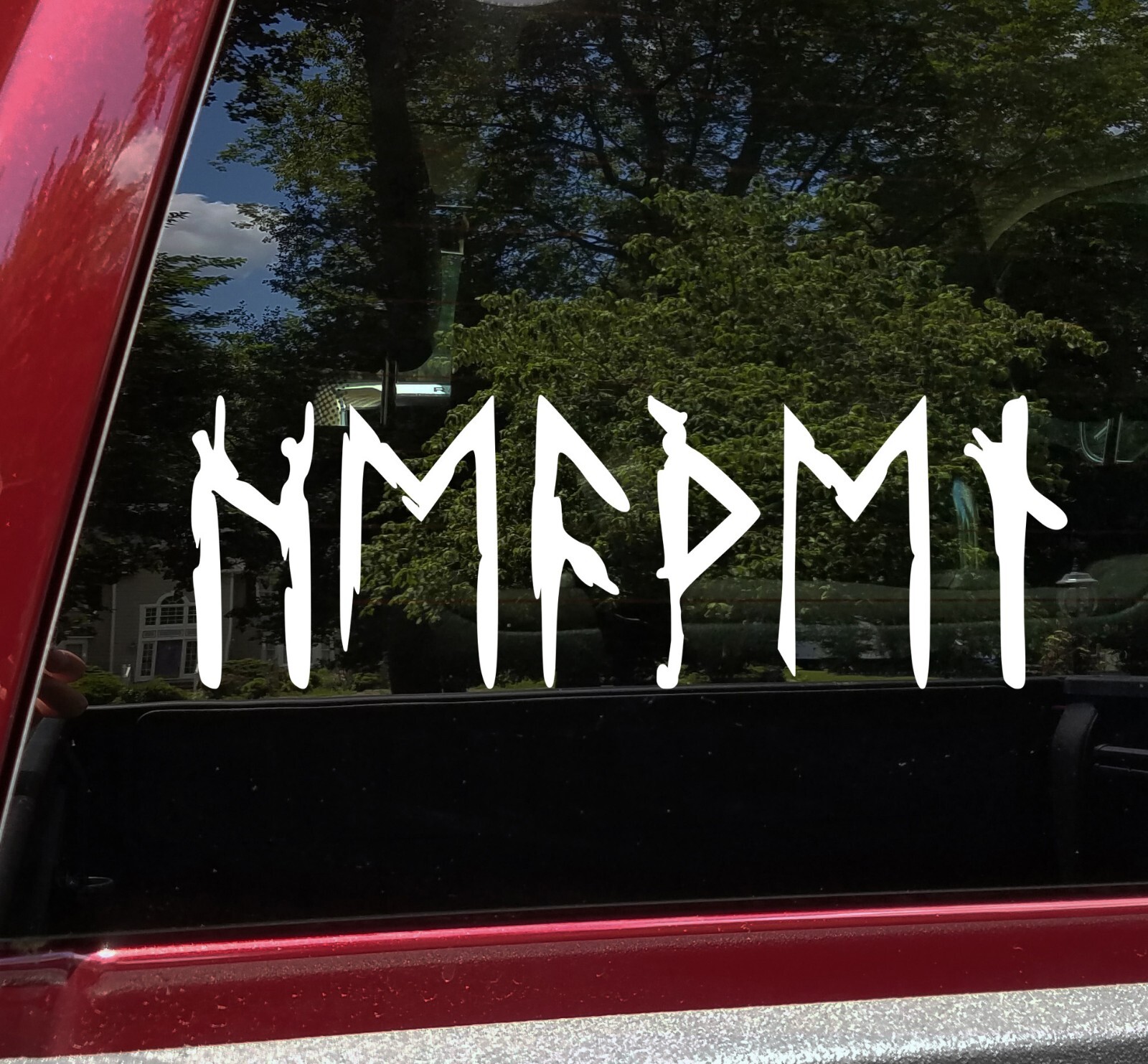 Heathen in Norse Runes Vinyl Decal V2 – Viking Elder Futhark – Die Cut Sticker