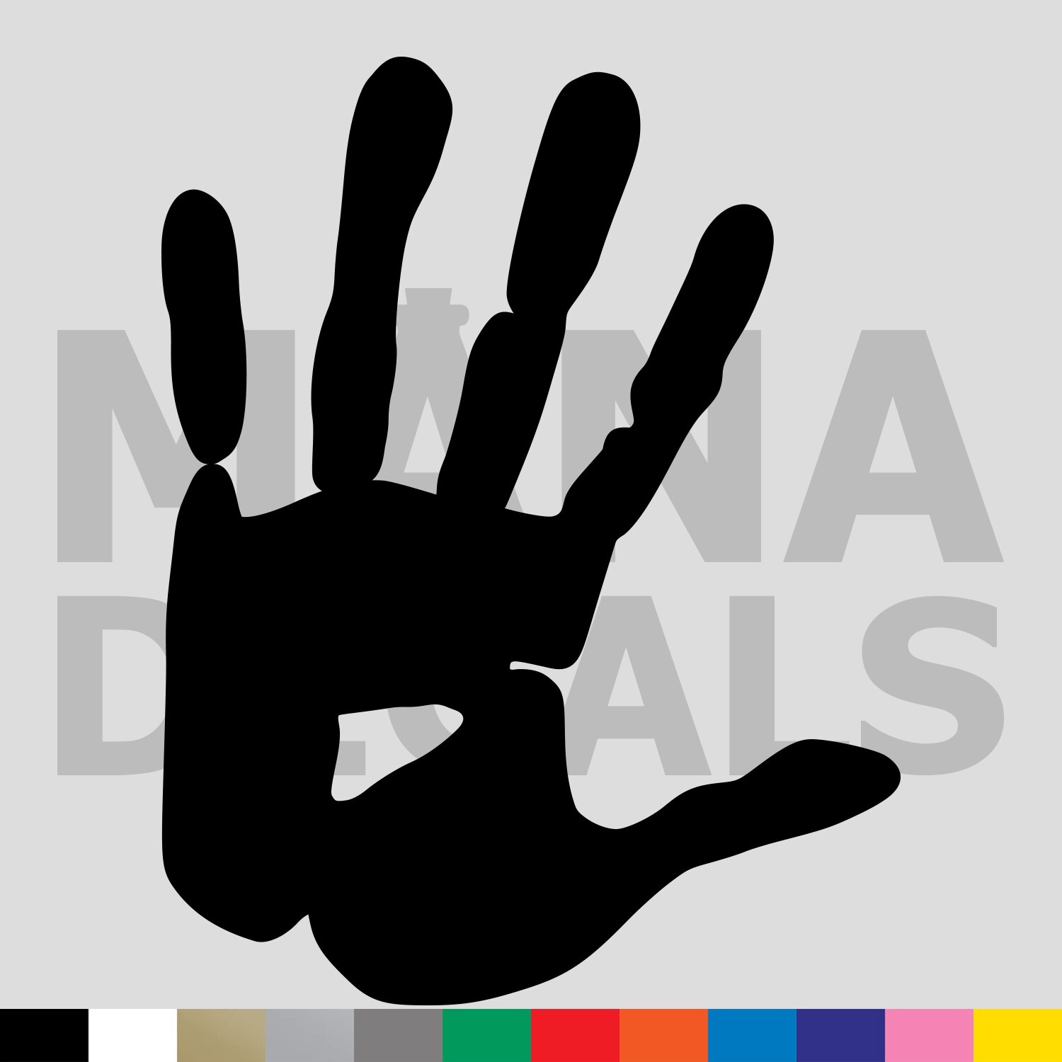 Handprint Vinyl Die Cut Decal Sticker – Horror Zombie Hand Print Blood Paint
