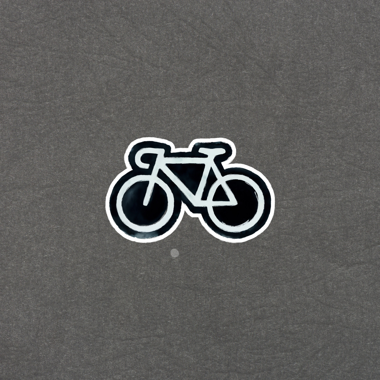 Minimalist Black & White Bicycle Sticker – Bike Graphic Decal for Cyclists #1272
