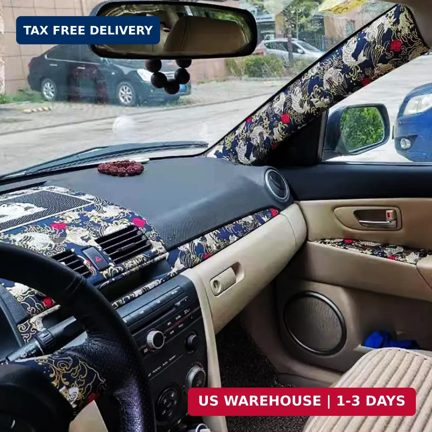 Interior Car Self-Adhesive Fabric Sticker, Bronzing Automotive Tape, Home Wind C