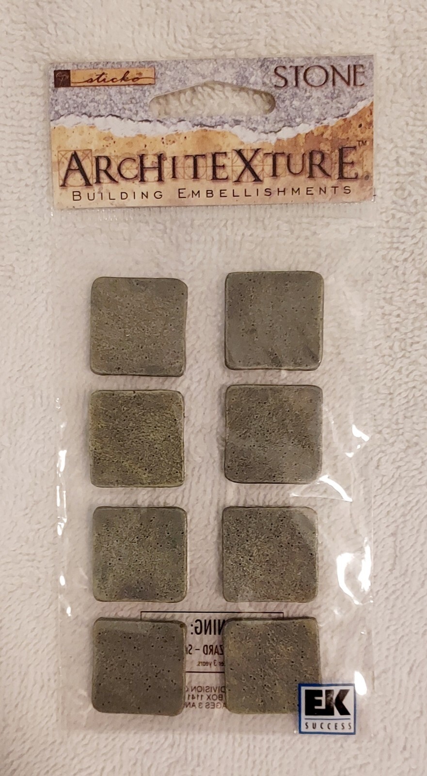 STICKO ARCHITEXTURE STONE SQUARES TILES 8 PC