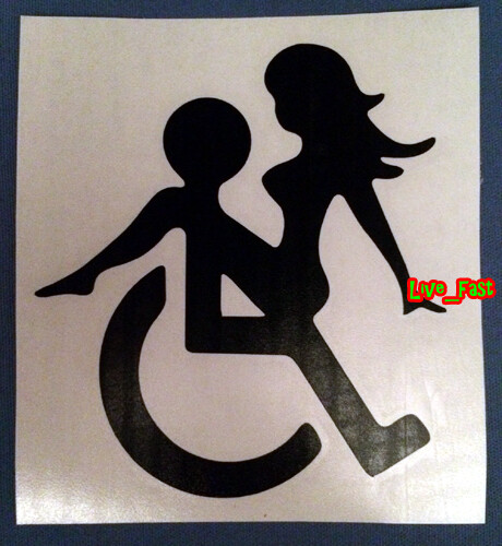 HANDICAP DECAL STICKER VINYL cool ladies man i love strippers lap dance