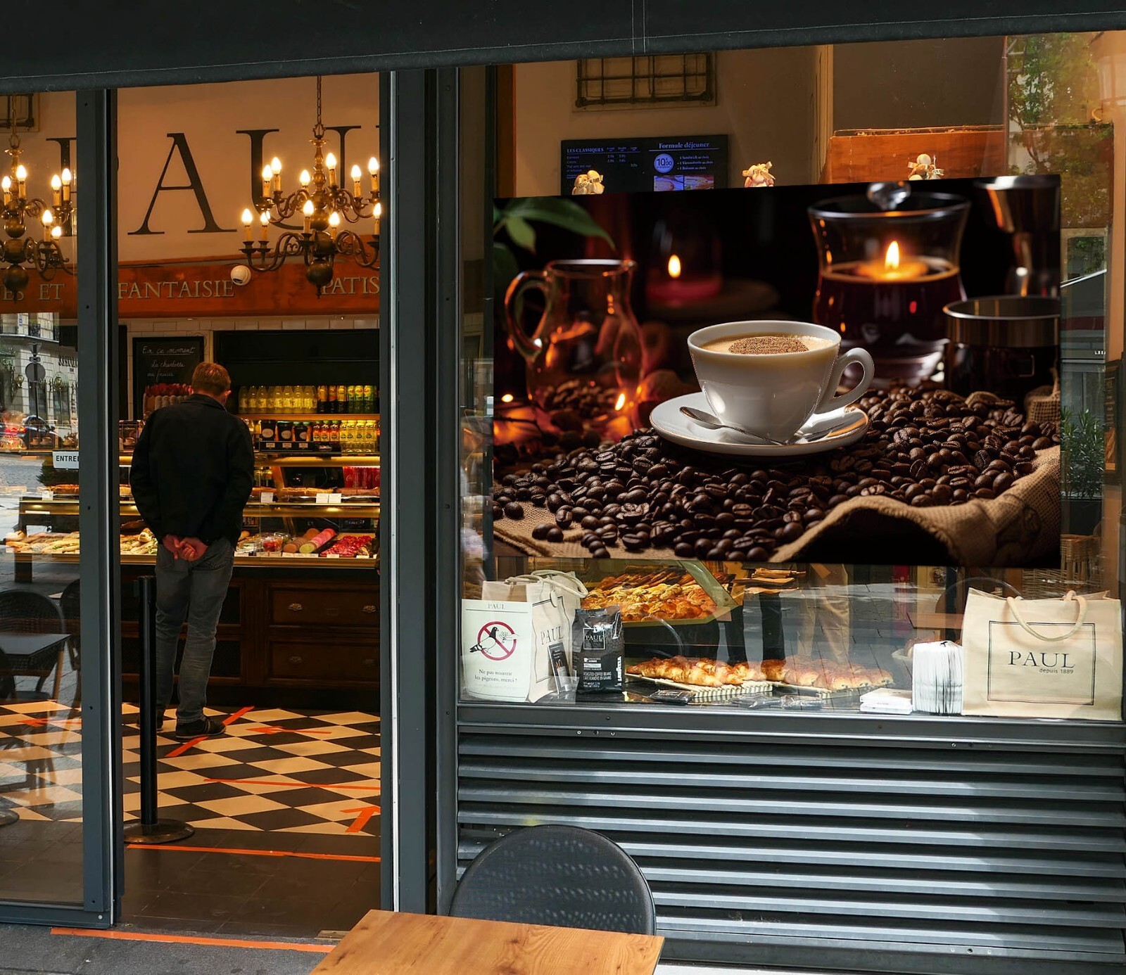 3D Coffee Shop Leisure O2108 Window Stickers Vinyl Wallpaper Wall Murals Fay