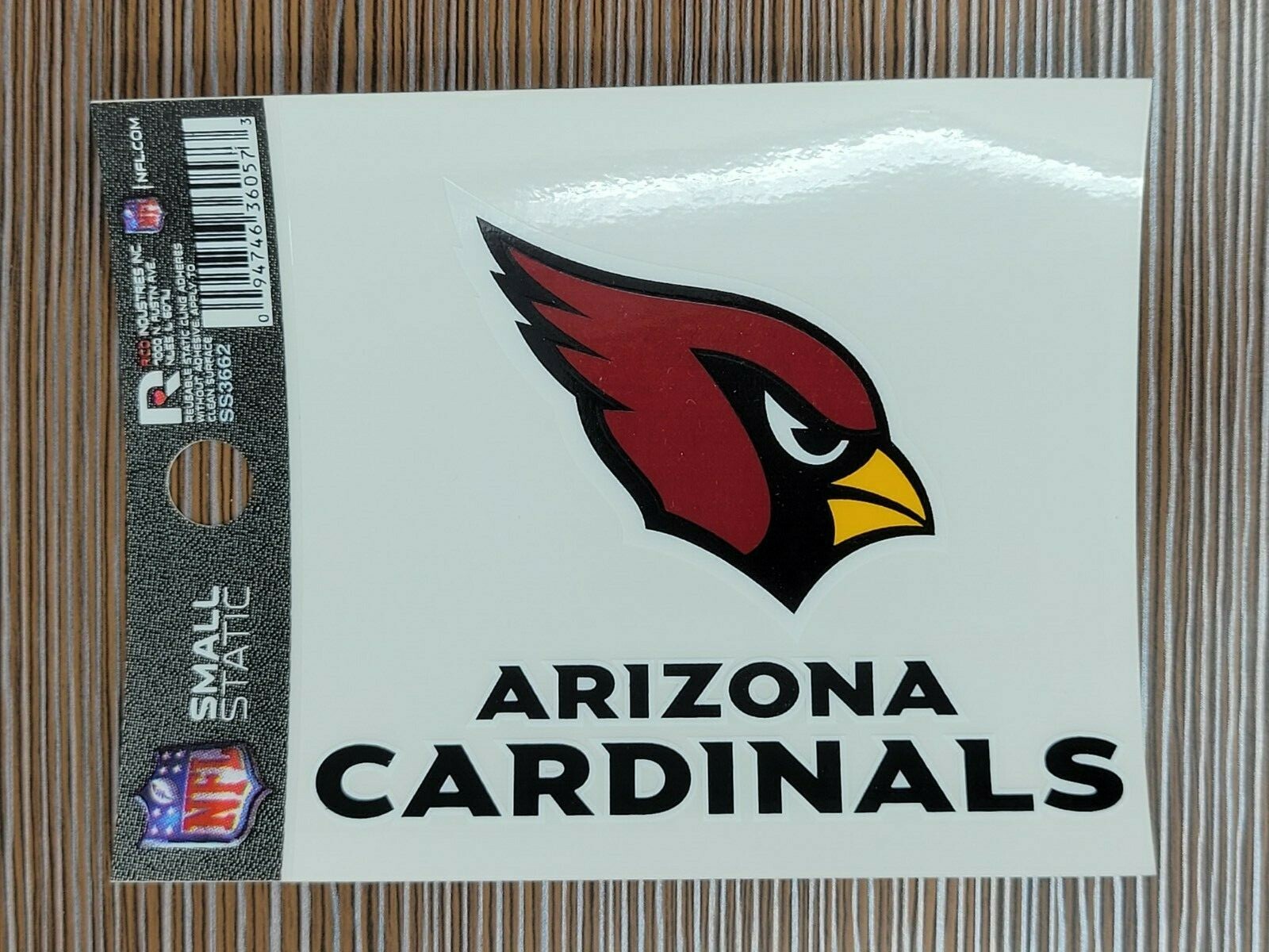 Arizona Cardinals Small Static-Cling Window Decal Sticker – Approx 3" x 4"