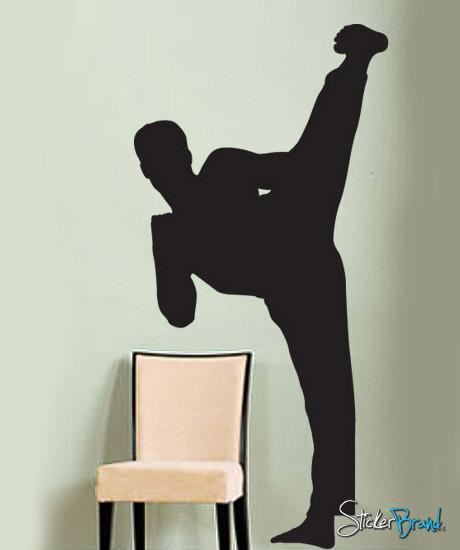 Karate Kick Vinyl Wall Decal Sticker. #224