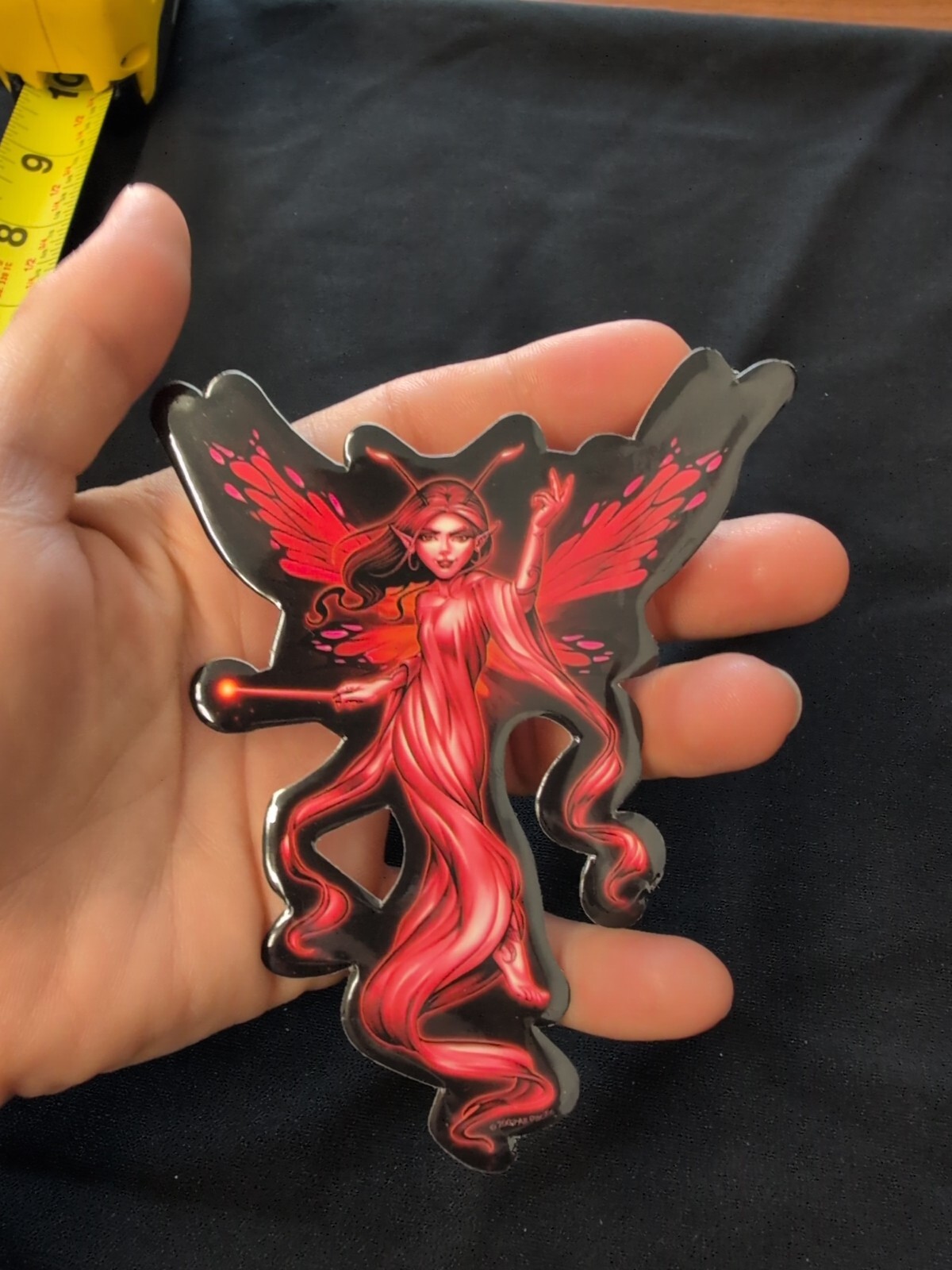 Red Fairy Bumper Sticker Vinyl Decal 4.5”x 3.5”